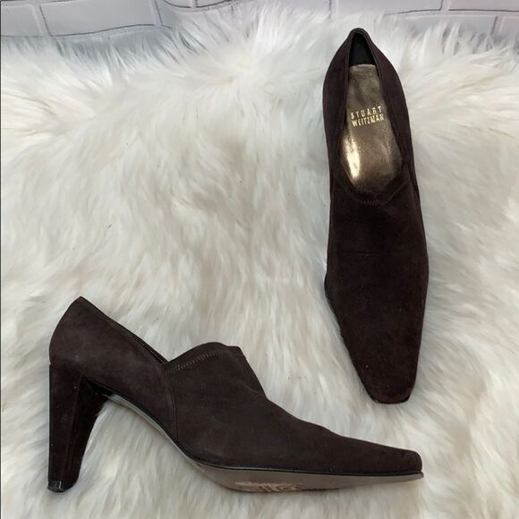 Stuart Weitzman Brown Suede Heels Size 10 - Picture 1 of 6